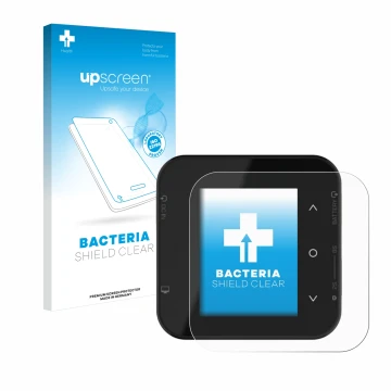 Vorderseite einer Produktverpackung mit dem Markenlogo upscreen. Daneben ist das Gerät ISDT Air8 mit dem zugehörigen Displaysc