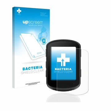 Vorderseite einer Produktverpackung mit dem Markenlogo upscreen. Daneben ist das Gerät Garmin Edge 540 mit dem zugehörigen Dis