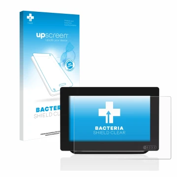 Vorderseite einer Produktverpackung mit dem Markenlogo upscreen. Daneben ist das Gerät Raymarine Axiom 9 mit dem zugehörigen D