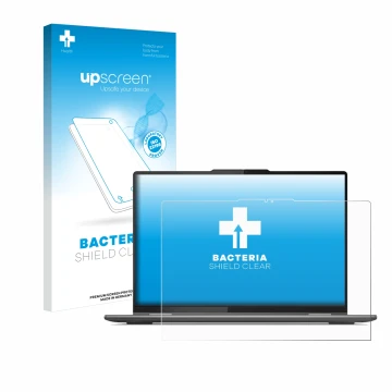 Vorderseite einer Produktverpackung mit dem Markenlogo upscreen. Daneben ist das Gerät Lenovo Yoga 7i Gen 8 16