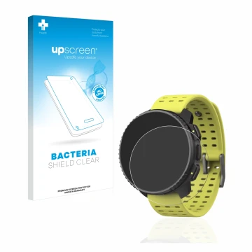 Vorderseite einer Produktverpackung mit dem Markenlogo upscreen. Daneben ist das Gerät Suunto Vertical mit dem zugehörigen Dis