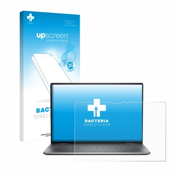 Vorderseite einer Produktverpackung mit dem Markenlogo upscreen. Daneben ist das Gerät Dell Latitude 9440 2-in-1 mit dem zugeh