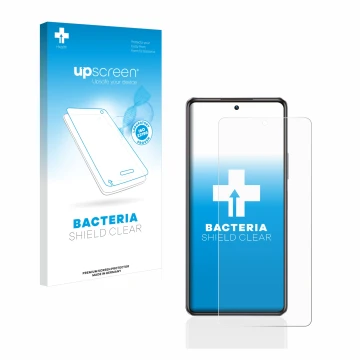 Vorderseite einer Produktverpackung mit dem Markenlogo upscreen. Daneben ist das Gerät Infinix Note 30 Pro mit dem zugehörigen