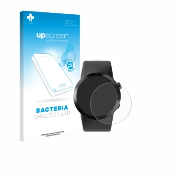 Vorderseite einer Produktverpackung mit dem Markenlogo upscreen. Daneben ist das Gerät Shot Scope X5 mit dem zugehörigen Displ