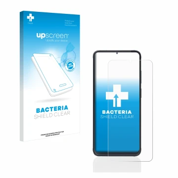 Vorderseite einer Produktverpackung mit dem Markenlogo upscreen. Daneben ist das Gerät Cubot X70 mit dem zugehörigen Displaysc