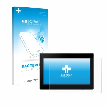 Vorderseite einer Produktverpackung mit dem Markenlogo upscreen. Daneben ist das Gerät Garmin Drive 53 5