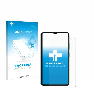 Vorderseite einer Produktverpackung mit dem Markenlogo upscreen. Daneben ist das Gerät Oscal C70 mit dem zugehörigen Displaysc
