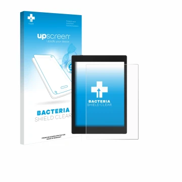 Vorderseite einer Produktverpackung mit dem Markenlogo upscreen. Daneben ist das Gerät Boox Tab Mini C mit dem zugehörigen Dis