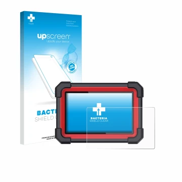 Vorderseite einer Produktverpackung mit dem Markenlogo upscreen. Daneben ist das Gerät Launch X-431 CRP 919E BT mit dem zugehö