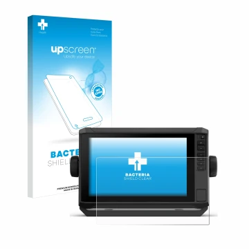 Vorderseite einer Produktverpackung mit dem Markenlogo upscreen. Daneben ist das Gerät Garmin ECHOMAP UHD2 9