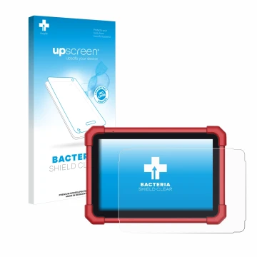 Vorderseite einer Produktverpackung mit dem Markenlogo upscreen. Daneben ist das Gerät Launch X-431 Euro Turbo II mit dem zuge