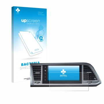 Vorderseite einer Produktverpackung mit dem Markenlogo upscreen. Daneben ist das Gerät Seat Ateca Style 2021 Infotainment Syst