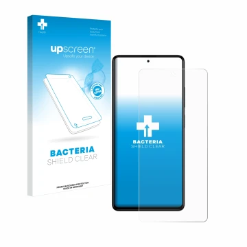Vorderseite einer Produktverpackung mit dem Markenlogo upscreen. Daneben ist das Gerät Xiaomi Redmi Note 12 Pro+ mit dem zugeh