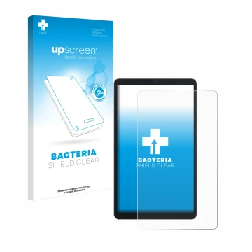 Vorderseite einer Produktverpackung mit dem Markenlogo upscreen. Daneben ist das Gerät Blackview Tab 60 8.68
