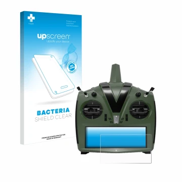 Vorderseite einer Produktverpackung mit dem Markenlogo upscreen. Daneben ist das Gerät VBar Control Evo mit dem zugehörigen Di