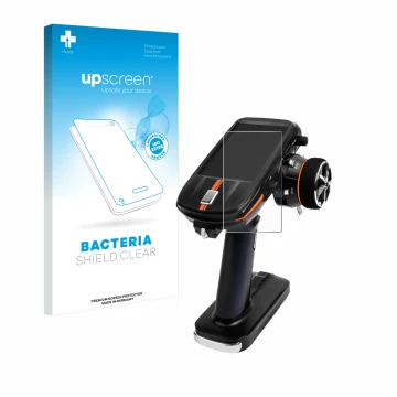 Vorderseite einer Produktverpackung mit dem Markenlogo upscreen. Daneben ist das Gerät RadioLink RC8X mit dem zugehörigen Disp