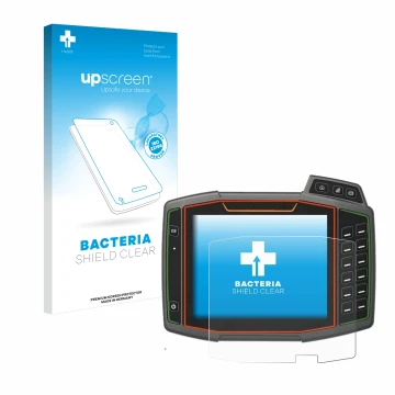 Vorderseite einer Produktverpackung mit dem Markenlogo upscreen. Daneben ist das Gerät Amazone AmaTron 4 mit dem zugehörigen D