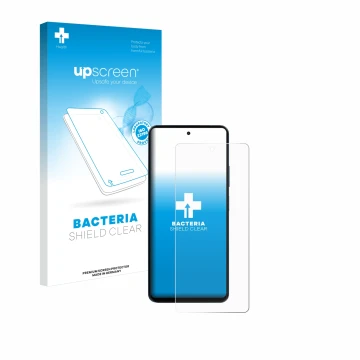 Vorderseite einer Produktverpackung mit dem Markenlogo upscreen. Daneben ist das Gerät Blackview Shark 8 mit dem zugehörigen D