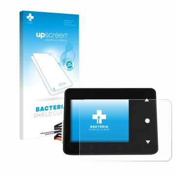 Vorderseite einer Produktverpackung mit dem Markenlogo upscreen. Daneben ist das Gerät Spektrum Smart Technology XBC100 mit de