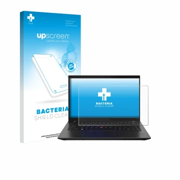 Vorderseite einer Produktverpackung mit dem Markenlogo upscreen. Daneben ist das Gerät Lenovo ThinkPad L14 Gen 3 mit dem zugeh