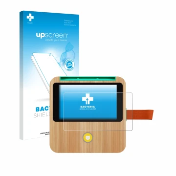 Vorderseite einer Produktverpackung mit dem Markenlogo upscreen. Daneben ist das Gerät tigerbox Touch Plus mit dem zugehörigen