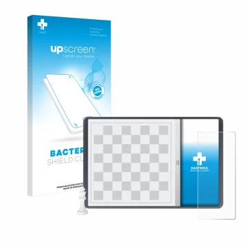 Vorderseite einer Produktverpackung mit dem Markenlogo upscreen. Daneben ist das Gerät Chessnut Evo mit dem zugehörigen Displa