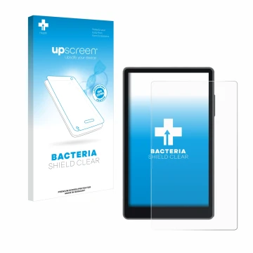 Vorderseite einer Produktverpackung mit dem Markenlogo upscreen. Daneben ist das Gerät Keystone 3 Pro mit dem zugehörigen Disp