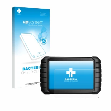 Vorderseite einer Produktverpackung mit dem Markenlogo upscreen. Daneben ist das Gerät iCarsoft CR Max BT (2024) mit dem zugeh