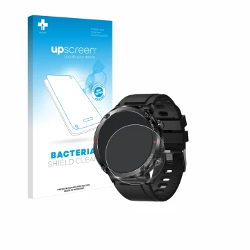 Vorderseite einer Produktverpackung mit dem Markenlogo upscreen. Daneben ist das Gerät LIGE Smartwatch 1.6