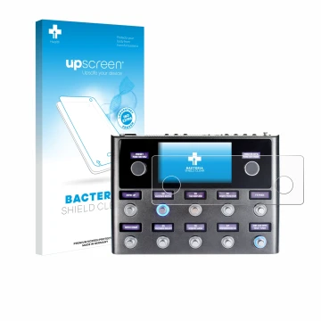 Vorderseite einer Produktverpackung mit dem Markenlogo upscreen. Daneben ist das Gerät Fender Tone Master Pro mit dem zugehöri