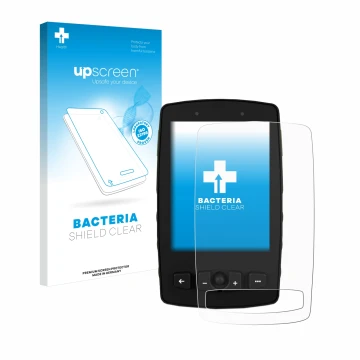 Vorderseite einer Produktverpackung mit dem Markenlogo upscreen. Daneben ist das Gerät TwoNav Aventura 2 Plus mit dem zugehöri