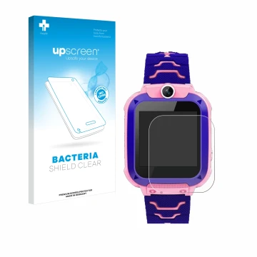 Vorderseite einer Produktverpackung mit dem Markenlogo upscreen. Daneben ist das Gerät Bothergu Kids Smartwatch Q12 mit dem zu