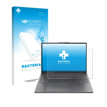 Vorderseite einer Produktverpackung mit dem Markenlogo upscreen. Daneben ist das Gerät Lenovo Yoga 7i 2-in-1 Gen 9 16