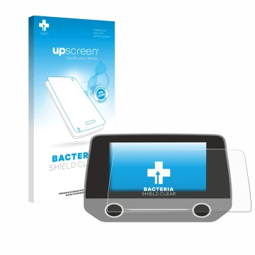 Vorderseite einer Produktverpackung mit dem Markenlogo upscreen. Daneben ist das Gerät Ford Focus MK4 Sync 3 mit dem zugehörig