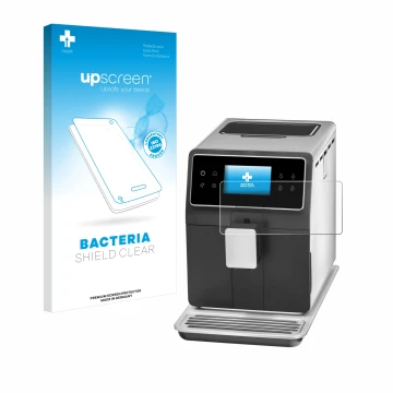 Vorderseite einer Produktverpackung mit dem Markenlogo upscreen. Daneben ist das Gerät WMF Perfection 840L mit dem zugehörigen
