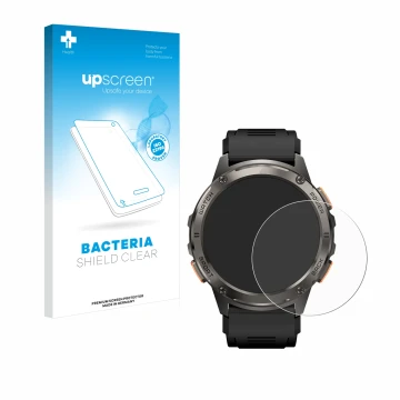 Vorderseite einer Produktverpackung mit dem Markenlogo upscreen. Daneben ist das Gerät Kospet Tank T3 mit dem zugehörigen Disp