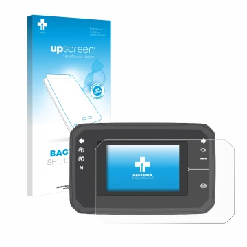 Vorderseite einer Produktverpackung mit dem Markenlogo upscreen. Daneben ist das Gerät Honda CB650R TFT Display mit dem zugehö