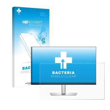 Vorderseite einer Produktverpackung mit dem Markenlogo upscreen. Daneben ist das Gerät Dell Professional P2425H mit dem zugehö