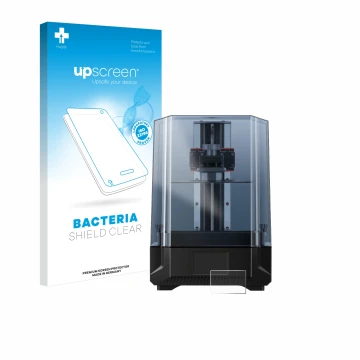 Vorderseite einer Produktverpackung mit dem Markenlogo upscreen. Daneben ist das Gerät Anycubic Photon Mono X 6Ks mit dem zuge