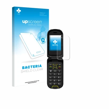Vorderseite einer Produktverpackung mit dem Markenlogo upscreen. Daneben ist das Gerät Hammer Bow LTE mit dem zugehörigen Disp