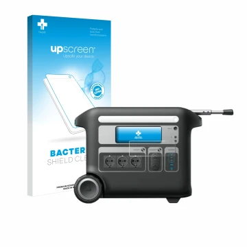 Vorderseite einer Produktverpackung mit dem Markenlogo upscreen. Daneben ist das Gerät Anker SOLIX F2000 mit dem zugehörigen D