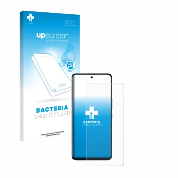 Vorderseite einer Produktverpackung mit dem Markenlogo upscreen. Daneben ist das Gerät Infinix GT 20 Pro mit dem zugehörigen D