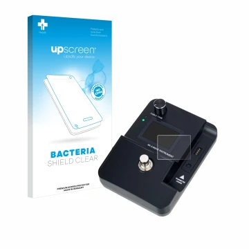 Vorderseite einer Produktverpackung mit dem Markenlogo upscreen. Daneben ist das Gerät Harley Benton AirBorne Pro 5.8Ghz mit d