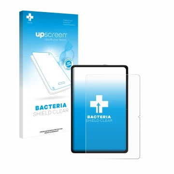 Vorderseite einer Produktverpackung mit dem Markenlogo upscreen. Daneben ist das Gerät Xiaomi Redmi Pad Pro mit dem zugehörige