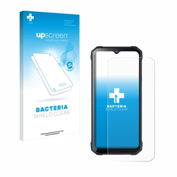 Vorderseite einer Produktverpackung mit dem Markenlogo upscreen. Daneben ist das Gerät Hotwav T7 mit dem zugehörigen Displaysc