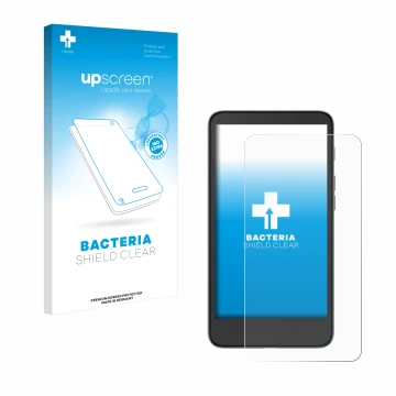 Vorderseite einer Produktverpackung mit dem Markenlogo upscreen. Daneben ist das Gerät Xiaomi Moaan InkPalm 5 mit dem zugehöri