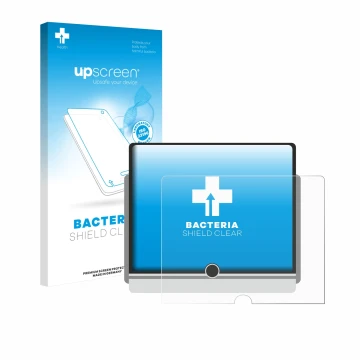 Vorderseite einer Produktverpackung mit dem Markenlogo upscreen. Daneben ist das Gerät Lexus LBX 2024 mit dem zugehörigen Disp