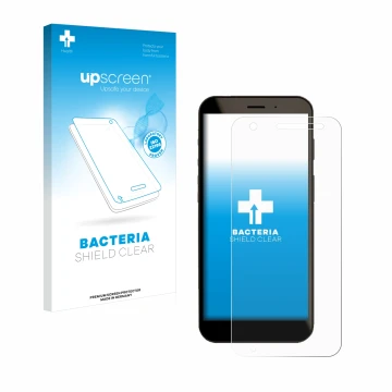 Vorderseite einer Produktverpackung mit dem Markenlogo upscreen. Daneben ist das Gerät Datalogic Memor 30 / 35 mit dem zugehör