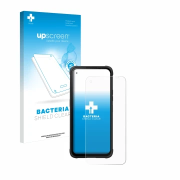 Vorderseite einer Produktverpackung mit dem Markenlogo upscreen. Daneben ist das Gerät Hammer Blade V mit dem zugehörigen Disp