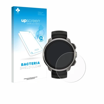 Vorderseite einer Produktverpackung mit dem Markenlogo upscreen. Daneben ist das Gerät Suunto Ocean mit dem zugehörigen Displa